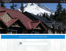 Tablet Screenshot of collinslakeresort.com